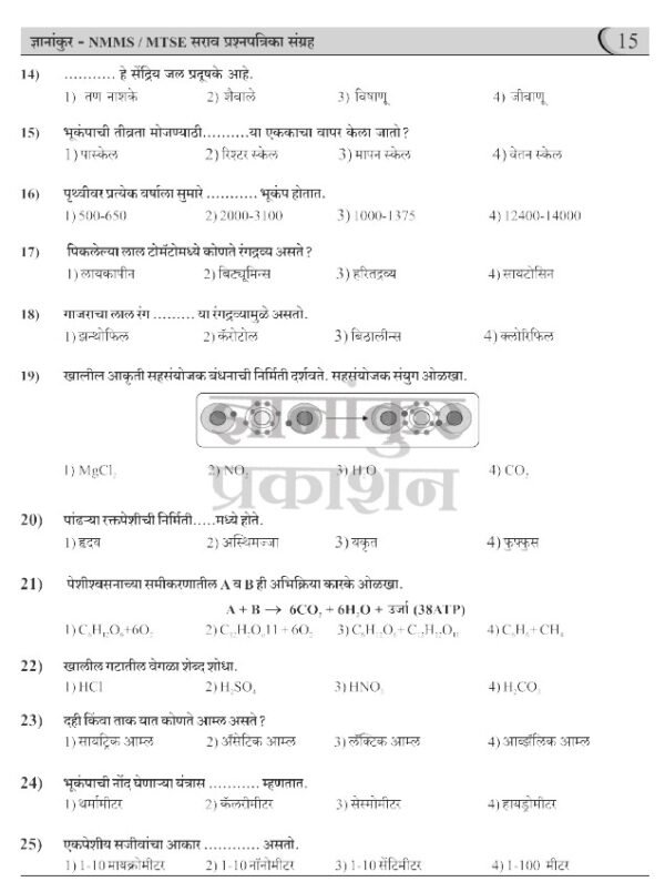 ज्ञानांकुर NMMS/MTSE सराव प्रश्नपत्रिका संग्रह by Dnyanankur Prakashan - Image 4